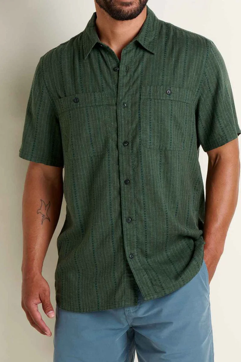 Toad & Co. Mens Taj Hemp Shirt XL Cilantro Dobby - Image 2