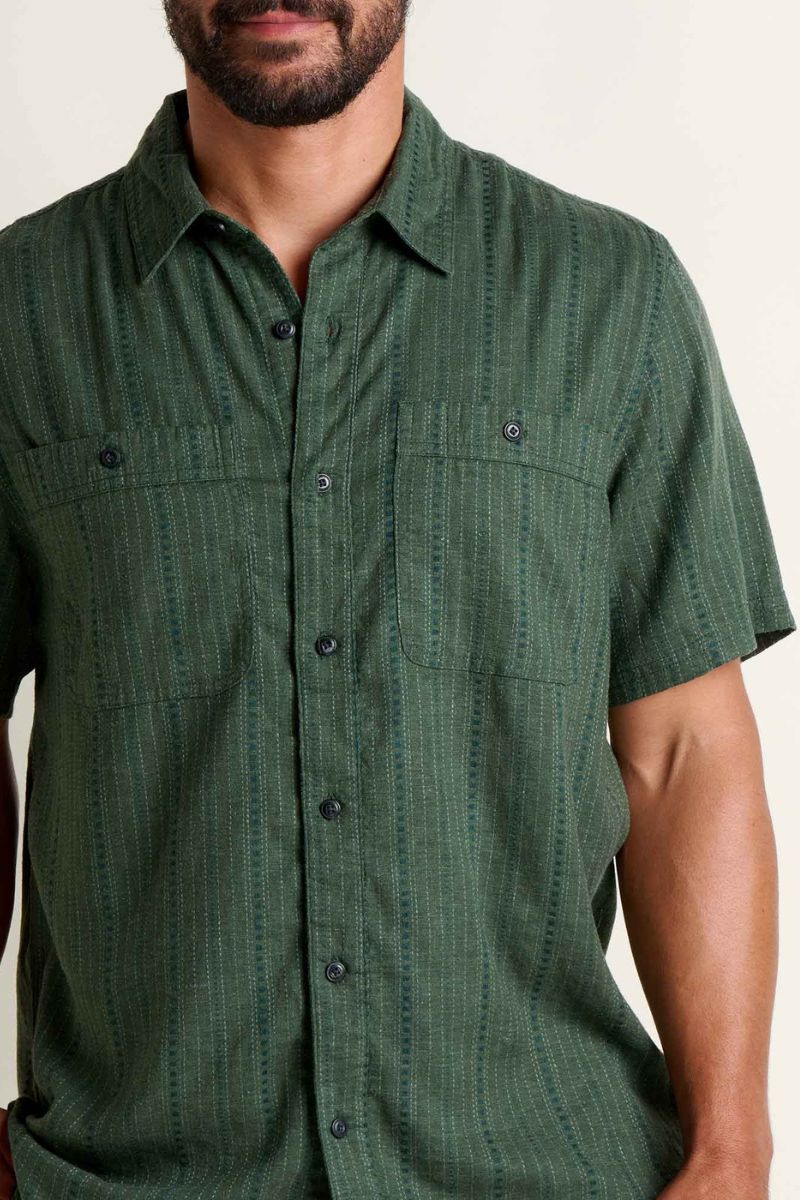 Toad & Co. Mens Taj Hemp Shirt XL Cilantro Dobby - Image 3