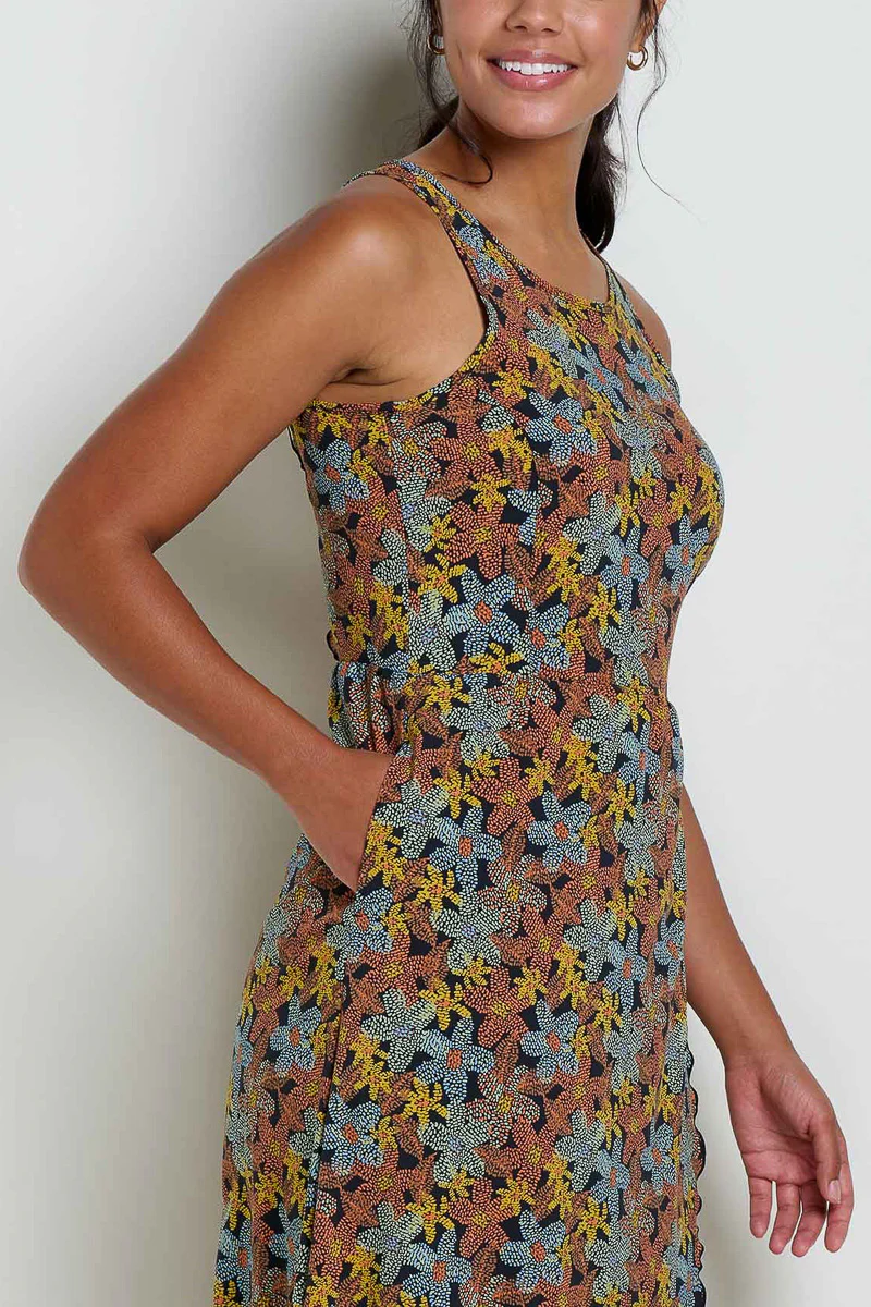 Toad & Co Women's Sunkissed Maxi Dress Extra Large Black Floral Dot Print - Image 2