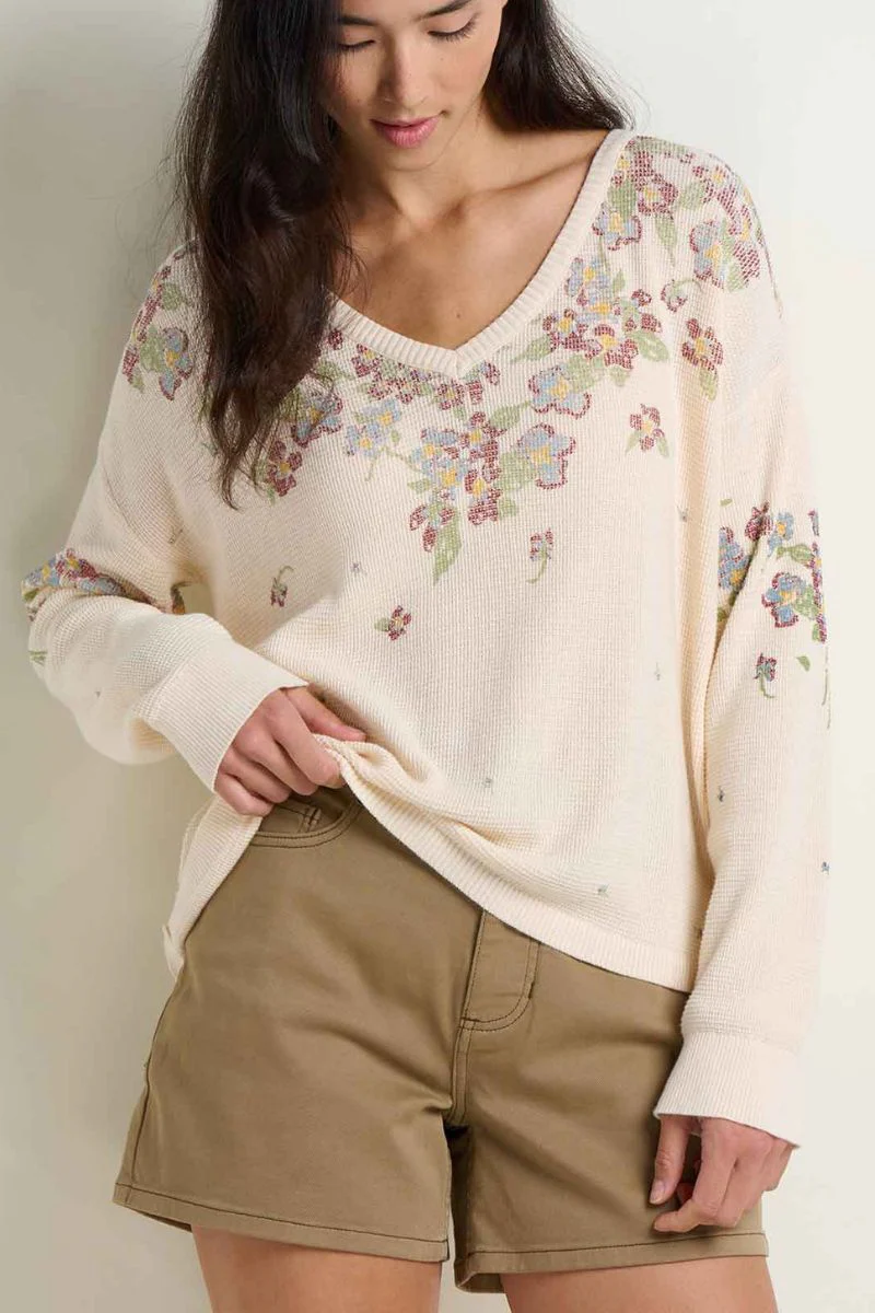 Toad & Co. Women's Bianca Patterned Pullover L Salt Print - Image 3