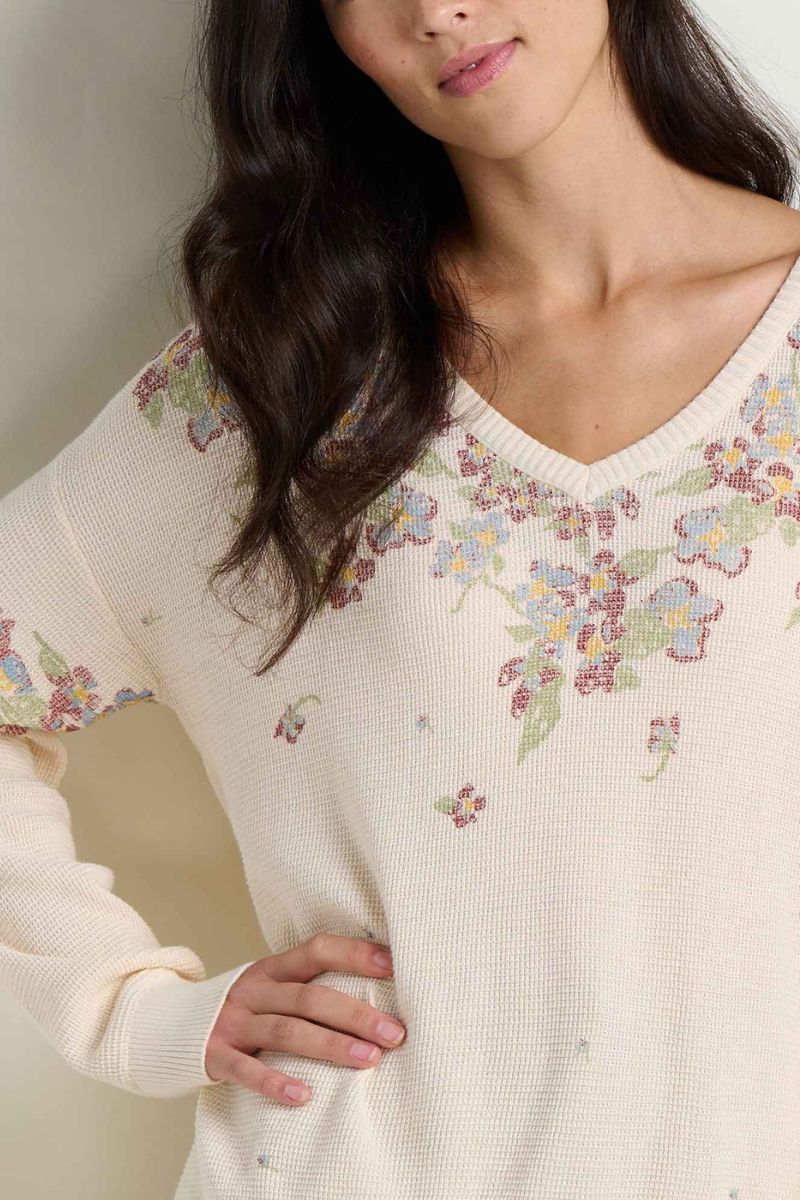 Toad & Co. Women's Bianca Patterned Pullover L Salt Print - Image 5