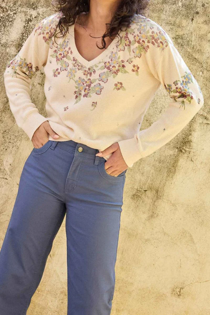 Toad & Co. Women's Bianca Patterned Pullover M Salt Print - Image 5