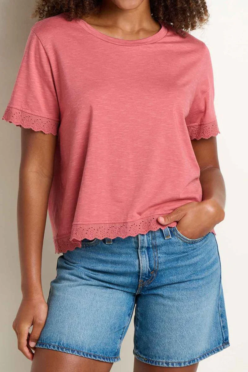 Toad & Co. Women's Clara Tee L Dusty Cedar