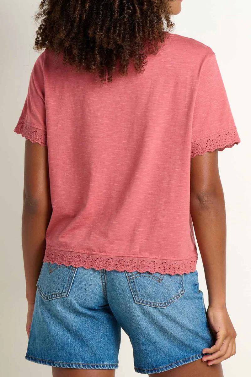 Toad & Co. Women's Clara Tee XL Dusty Cedar - Image 3