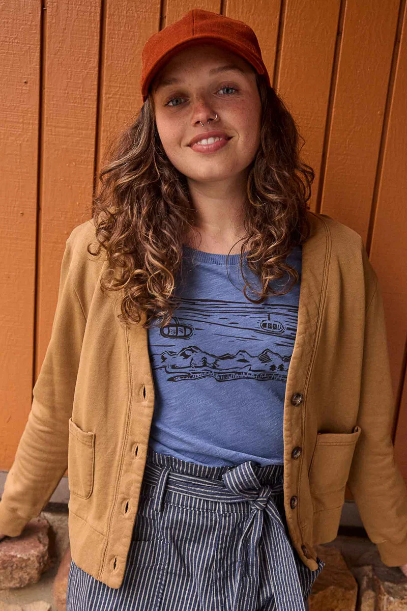 Toad & Co Women's Hemp Daybreaker Cardi Extra Small Honey Brown - Image 2