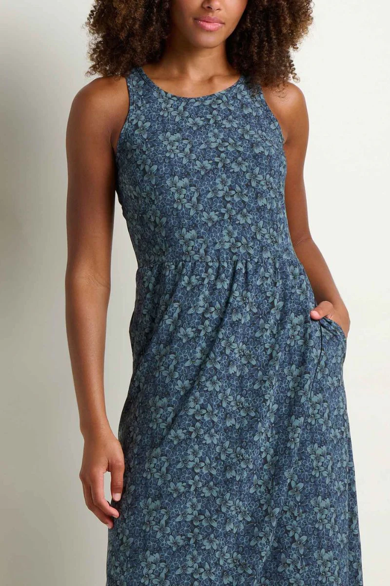 Toad & Co. Women's Sunkissed Maxi Dress S Ink Print - Image 3