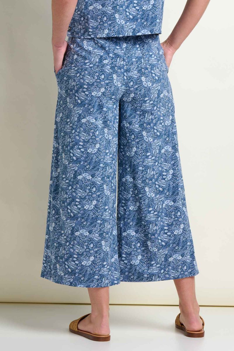 Toad & Co. Women's Sunkissed Wide Leg Crop Pant M Canal Print - Image 2