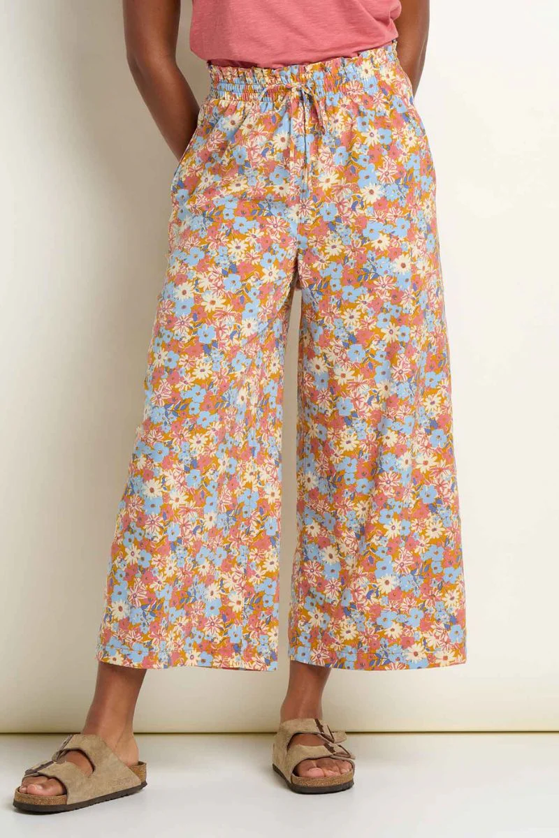 Toad & Co. Women's Sunkissed Wide Leg Crop Pant S Sunset Print - Image 2