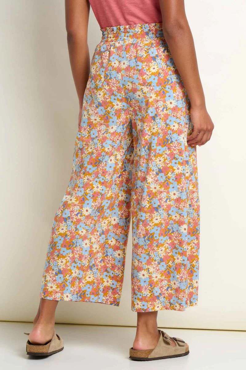Toad & Co. Women's Sunkissed Wide Leg Crop Pant S Sunset Print - Image 3