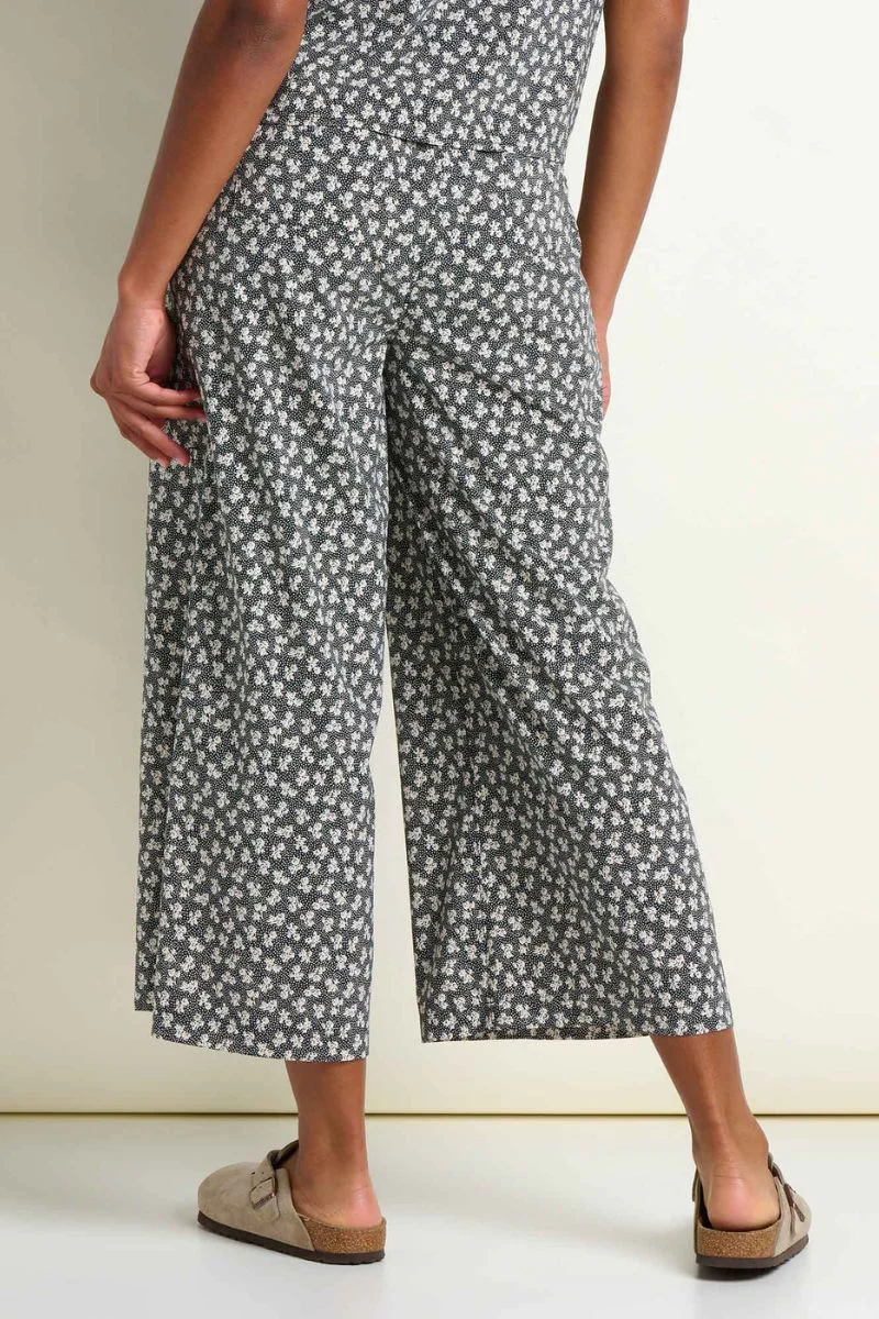 Toad & Co. Women's Sunkissed Wide Leg Crop Pant XL Black and Salt Print - Image 3