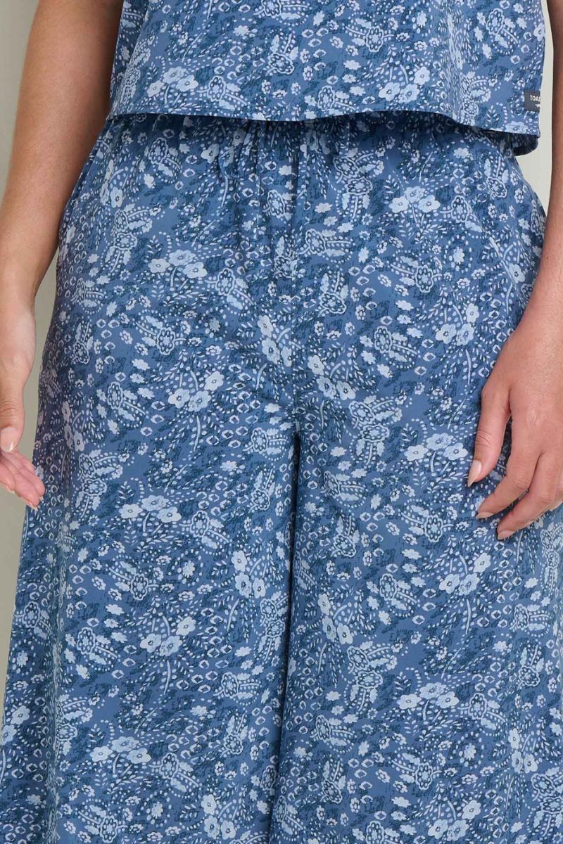 Toad & Co. Women's Sunkissed Wide Leg Crop Pant XL Canal Print - Image 3