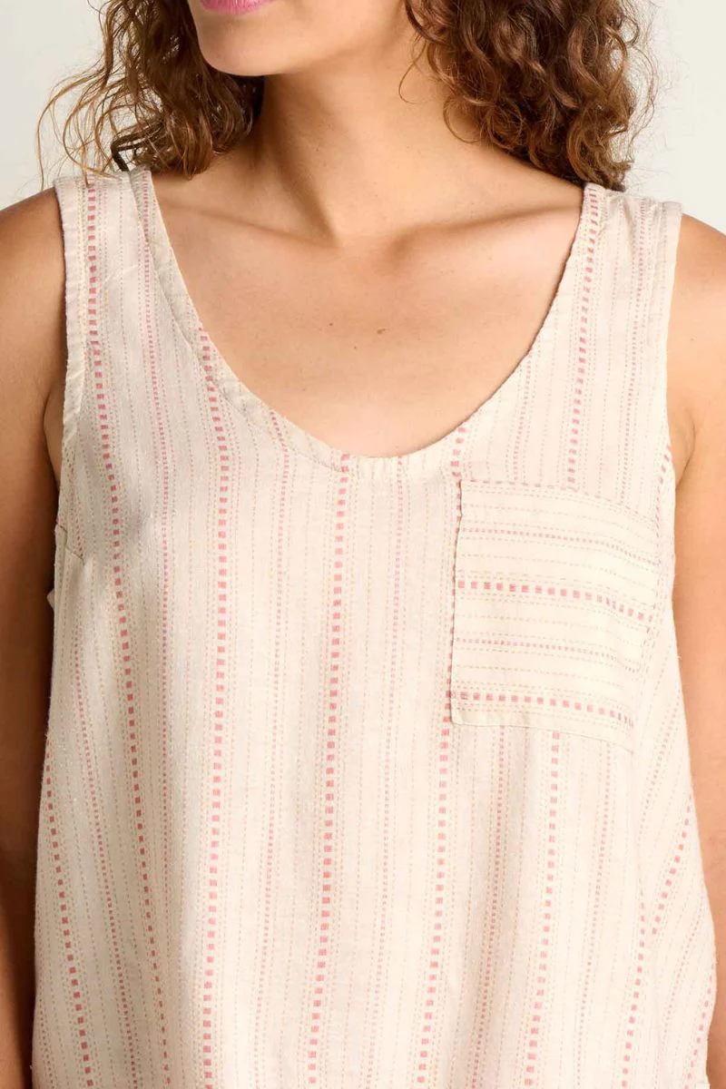 Toad & Co. Women's Taj Hemp Button Back Tank XS London Fog Dobby - Image 4