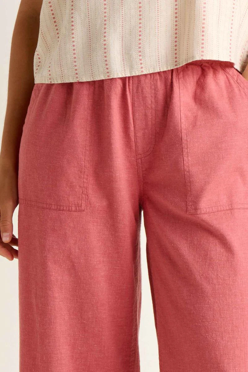 Toad & Co. Womens Taj Hemp Wide Leg Pant XL Dusty Cedar