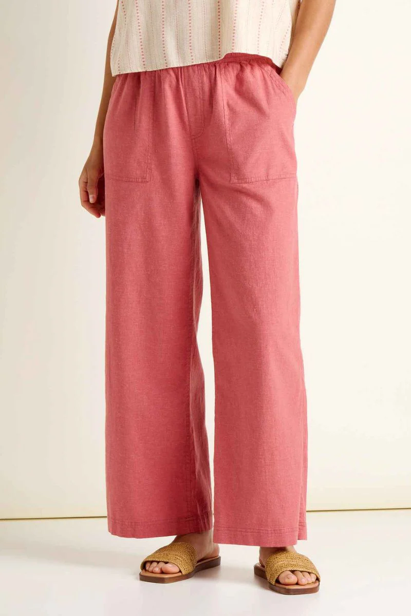 Toad & Co. Womens Taj Hemp Wide Leg Pant XL Dusty Cedar - Image 2