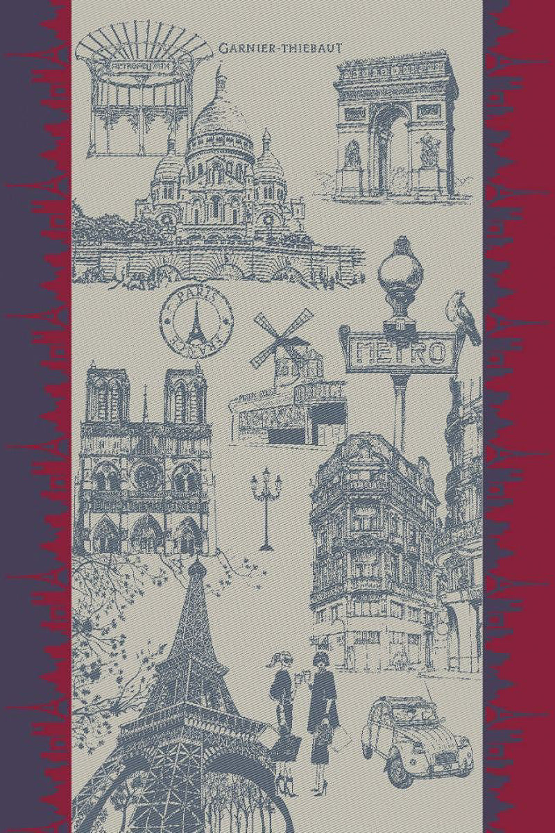 Garnier-Thiebaut J'Aime Paris Tricolore Kitchen Towel