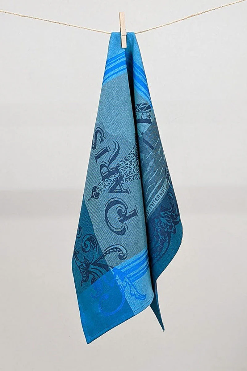 Garnier-Thiebaut Paris Seine Turquoise Kitchen Towel