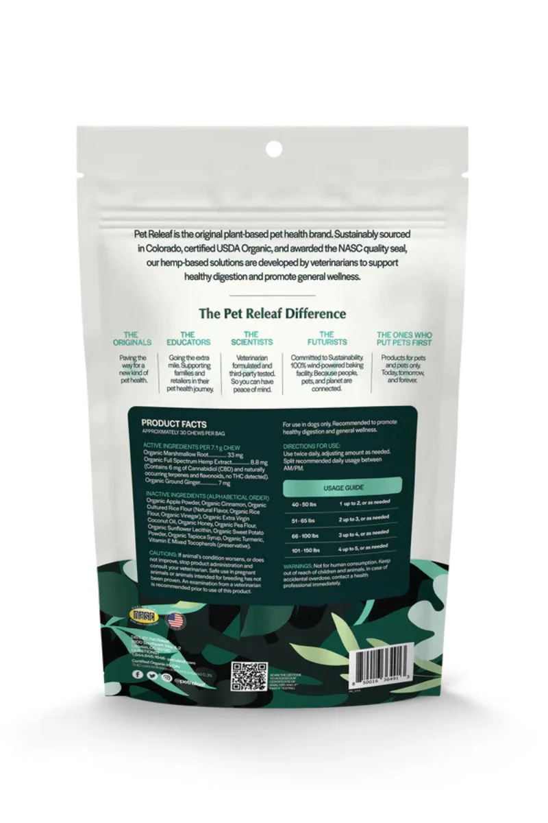 Pet Releaf Digestive Releaf CBD Edibites Large Dogs Soft Chews Sweet Potato Pie 7.5 oz - Image 2