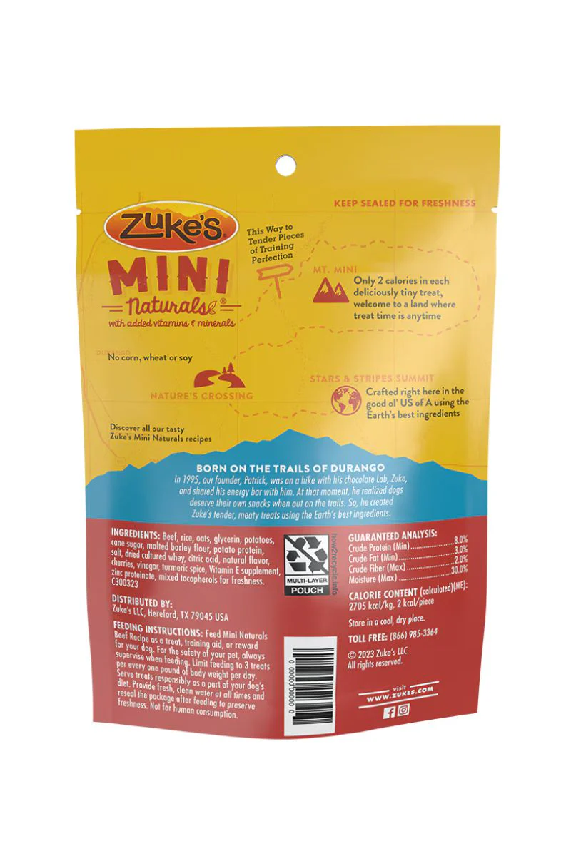 Zuke's Mini Naturals Treat Beef Recipe 6 oz - Image 3