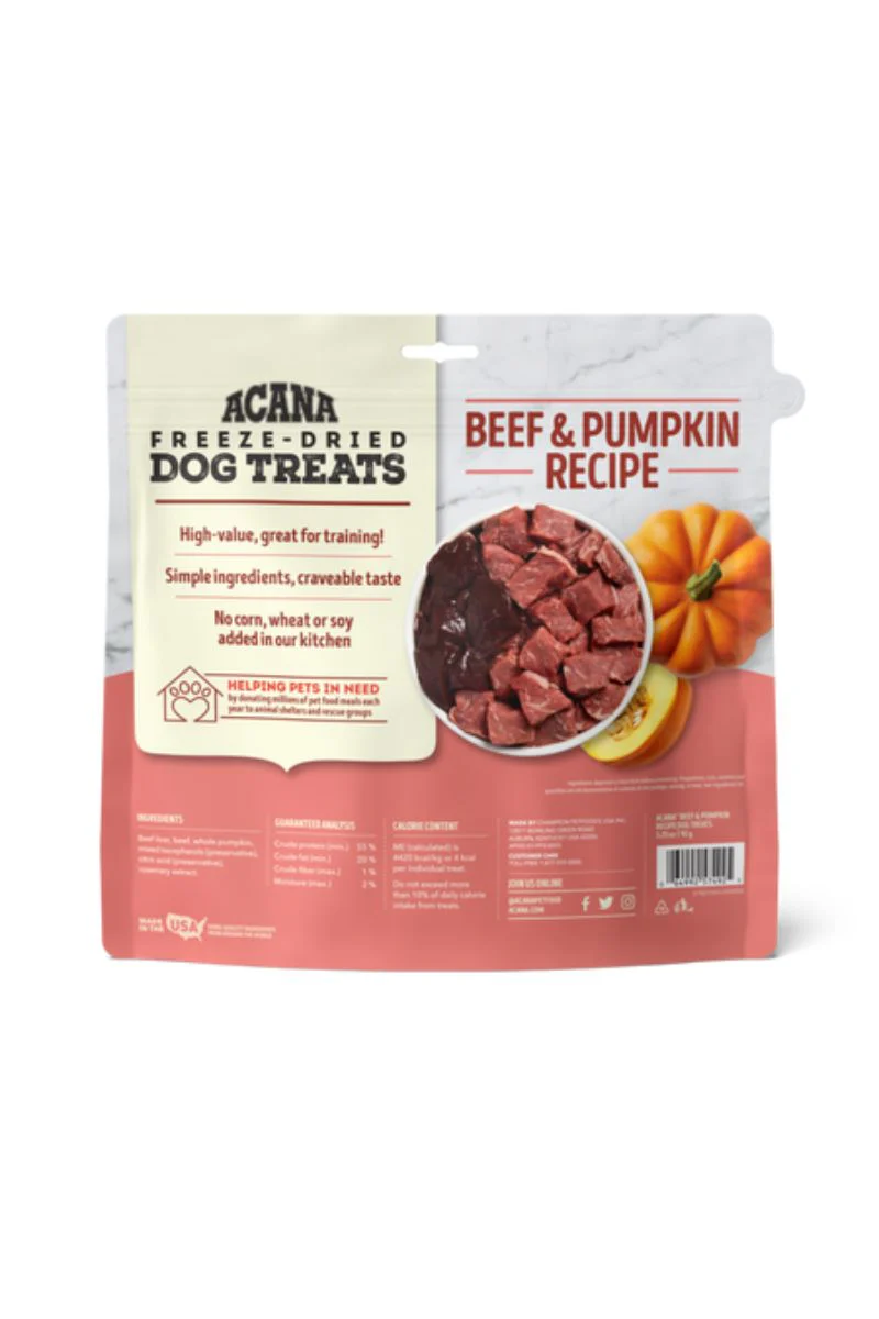 Acana Freeze-Dried Beef & Pumpkin Treat 3.25 oz - Image 2