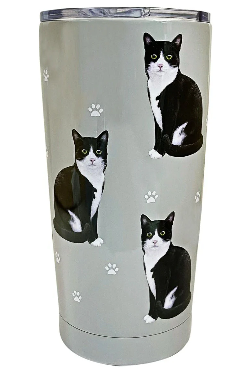 Black and White Cat Serengeti Tumbler - Image 2