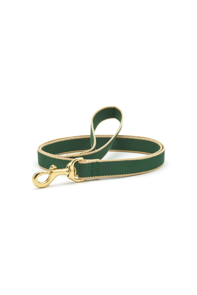 Up Country Bamboo Dog Lead 5' Narrow Forest & Tan