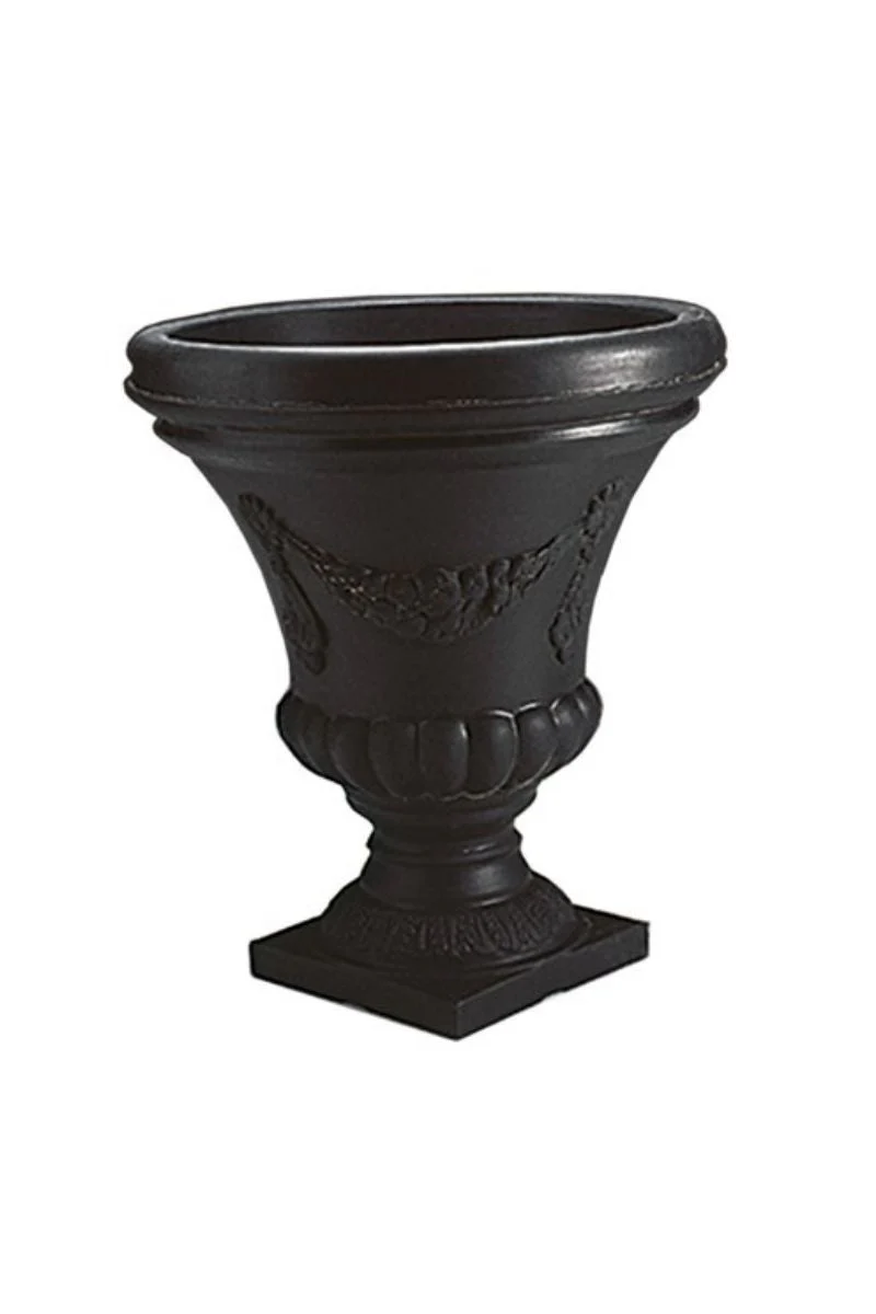 Crescent Festonada Urn 19" Caviar Black