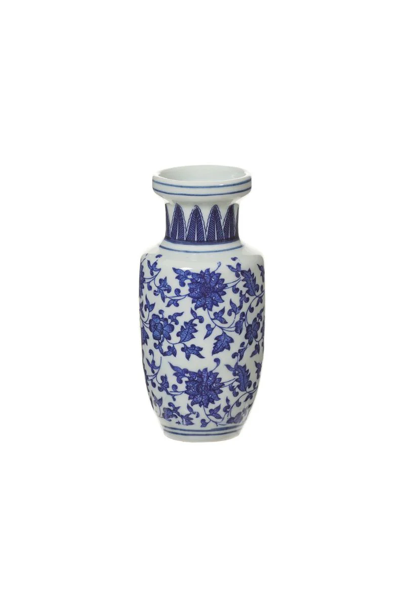 Ceramic Vase 5" Blue and White