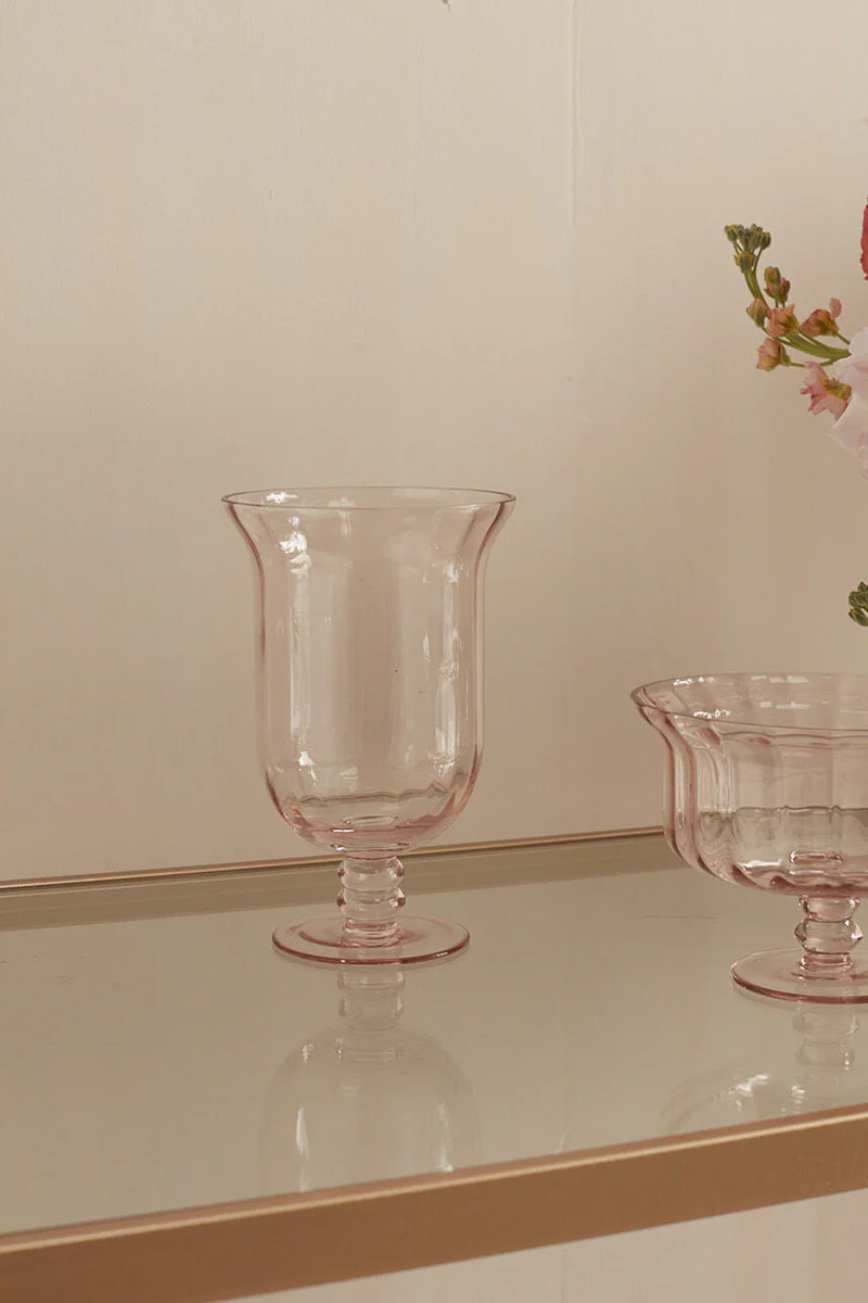 Vesna Footed Vase 4.5"X 7" Pink