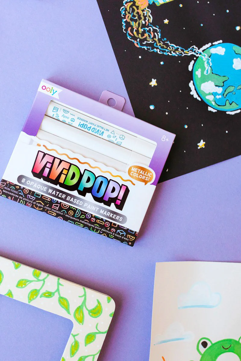 OOLY Vivid Pop! Water-Based Paint Markers Metallic