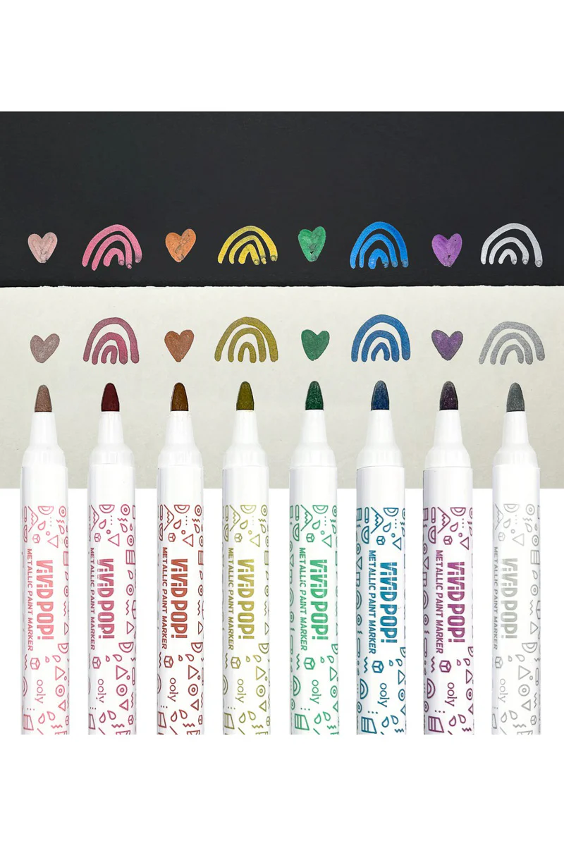 OOLY Vivid Pop! Water-Based Paint Markers Metallic - Image 2