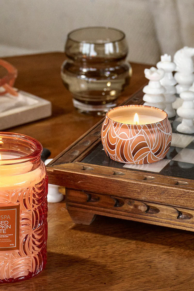 Voluspa Spiced Pumpkin Latte Mini Tin Candle