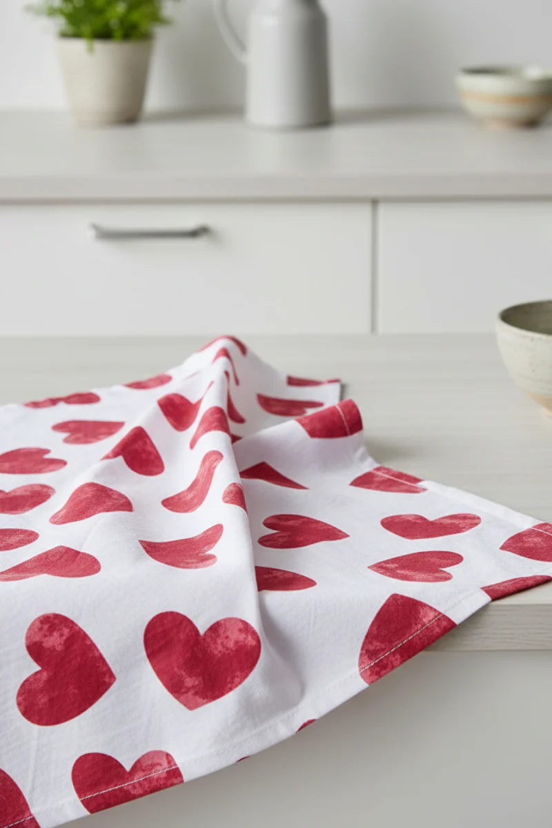 Watercolor Heart Towel