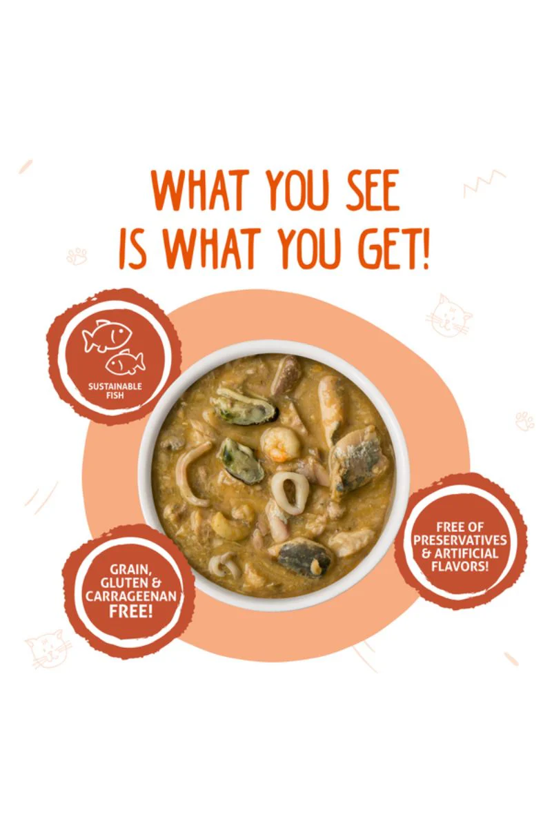 Weruva Classic Marbella Paella with Mackerel Shrimp & Mussels Canned Cat Food 5.5 oz - Image 2