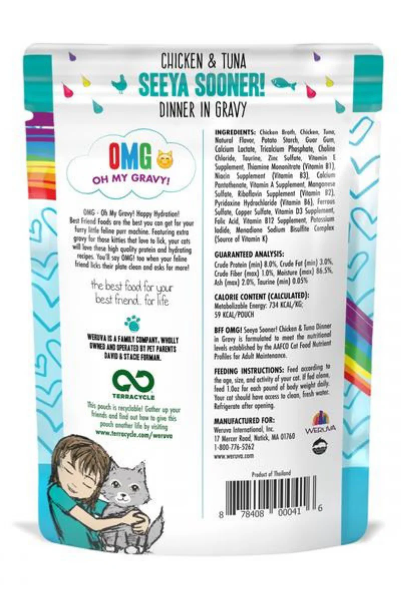 Weruva BFF OMG Tuna & Chicken Charm Me Pouch 3 oz - Image 2