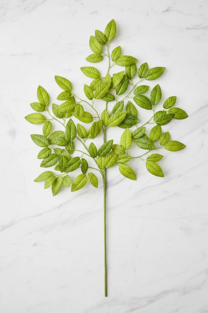 White Ash Leaf Silk Spray 19" Green