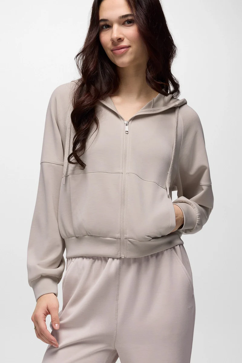Woman's Shea Full Zip Hoodie Small Almond - Image 2