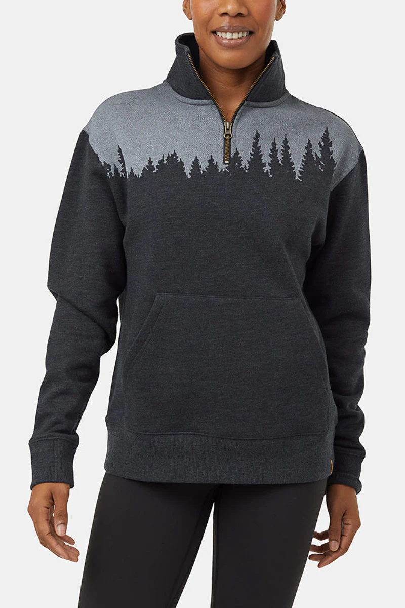 Women 1/4 Zip Meteorite Black Heather/White Extra Large - Image 2