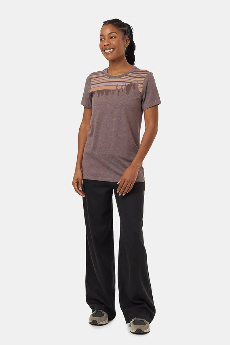 Women T-Shirt Retro Juniper Elkwood Heather/Deep Mahogany Medium - Image 2