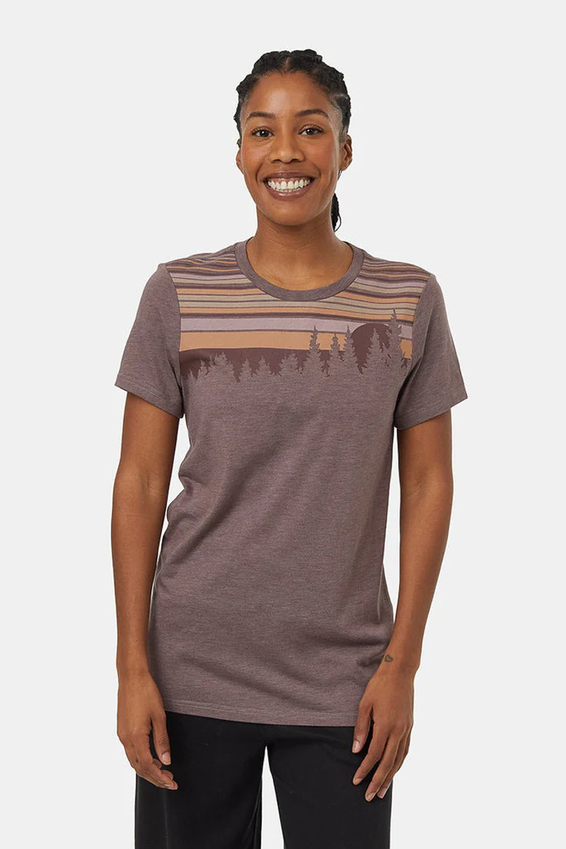 Women T-Shirt Retro Juniper Elkwood Heather/Deep Mahogany Medium - Image 3