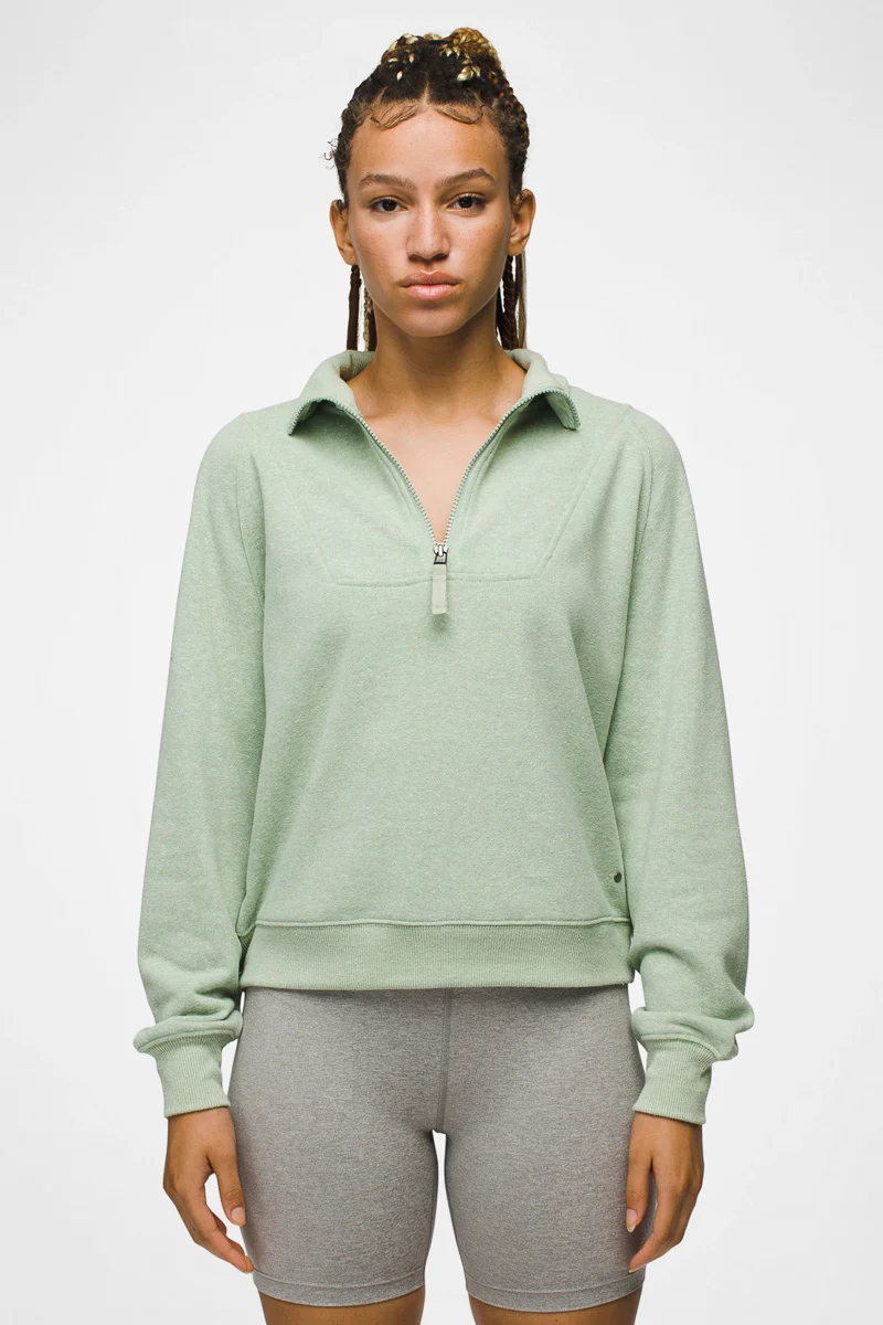 Women's Cozy Up Pullover Medium Pale Aloe Heather - Image 3