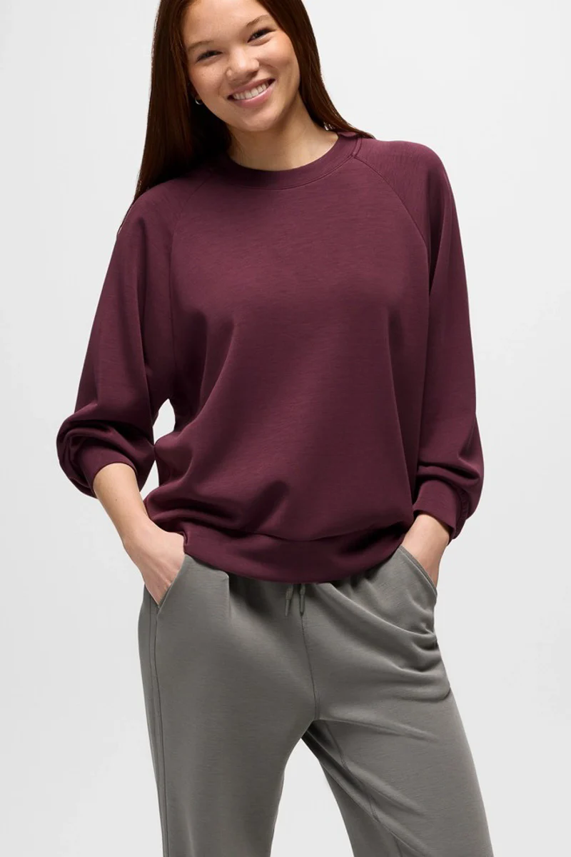 Women's Shea Crewneck Sweater Extra Small Deep Vino
