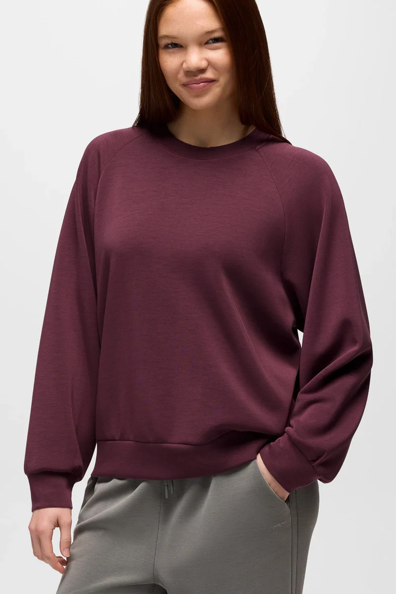 Women's Shea Crewneck Sweater Extra Small Deep Vino - Image 2
