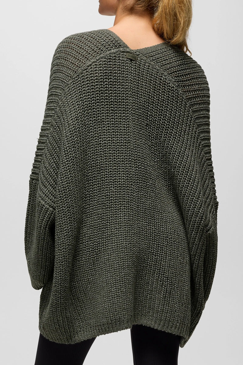 Women's Sunday River Long Cardigan Medium Thyme - Image 4