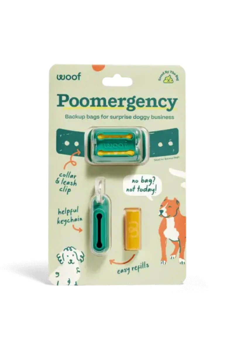 Woof Poomergency Bags Forest Green
