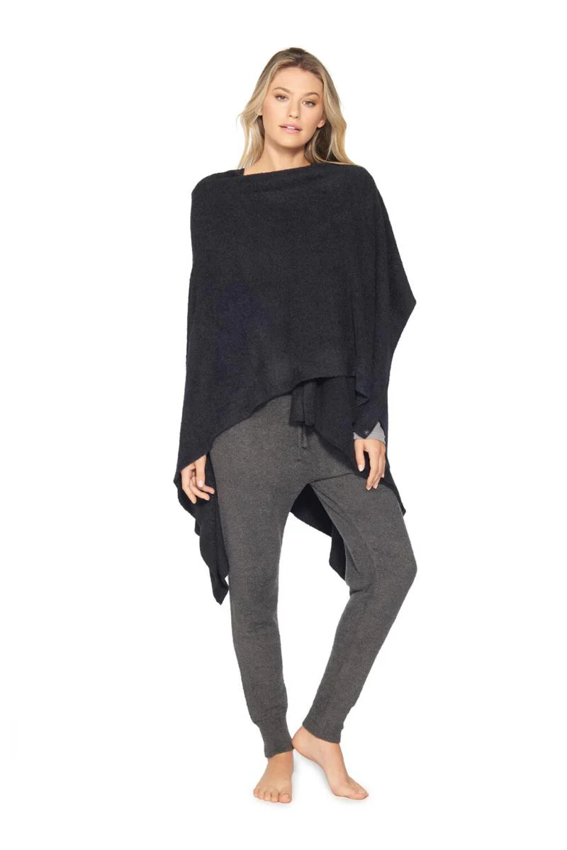 Barefoot Dreams CozyChic Lite Weekend Wrap Pewter/Pearl